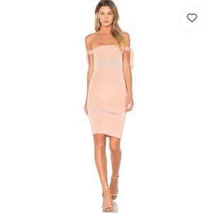 Revolve x Alyssa peach peach bandage dress